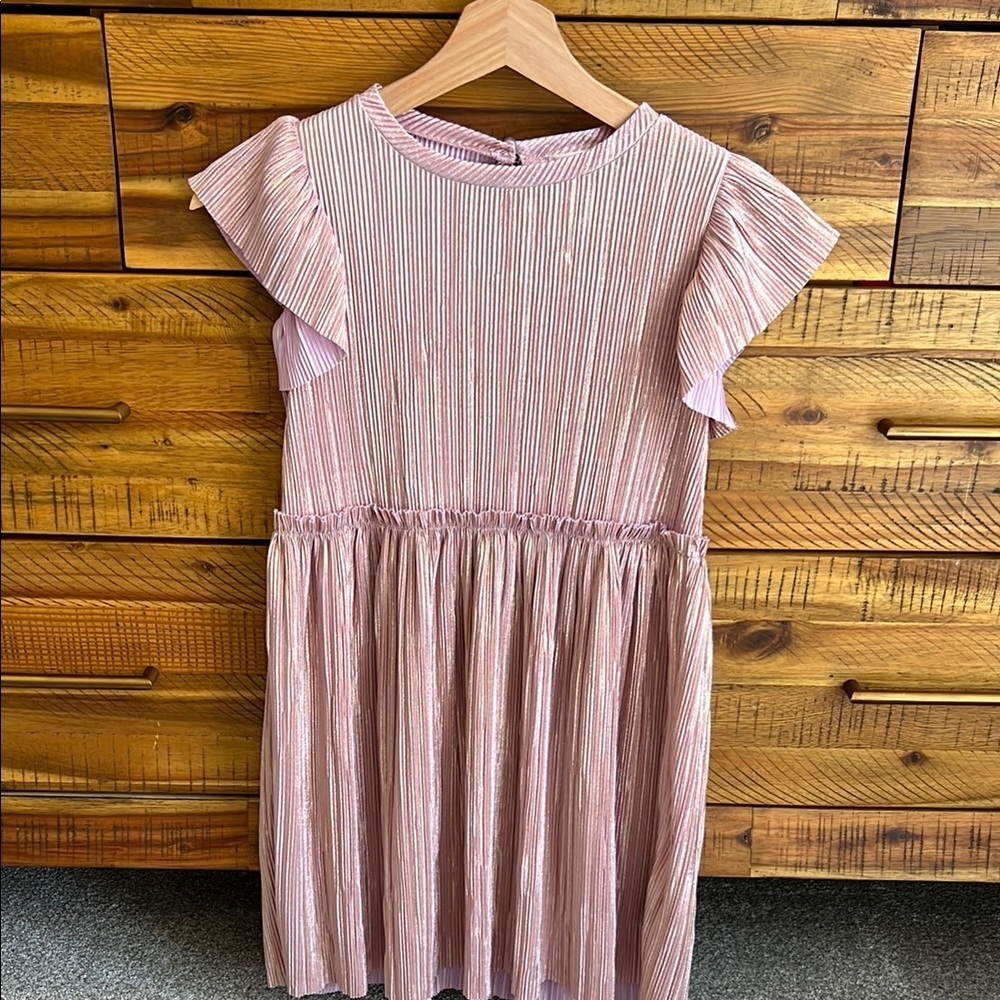 Crewcuts Girls' Dress In Holographic Shimmer - Picture 2 of 5